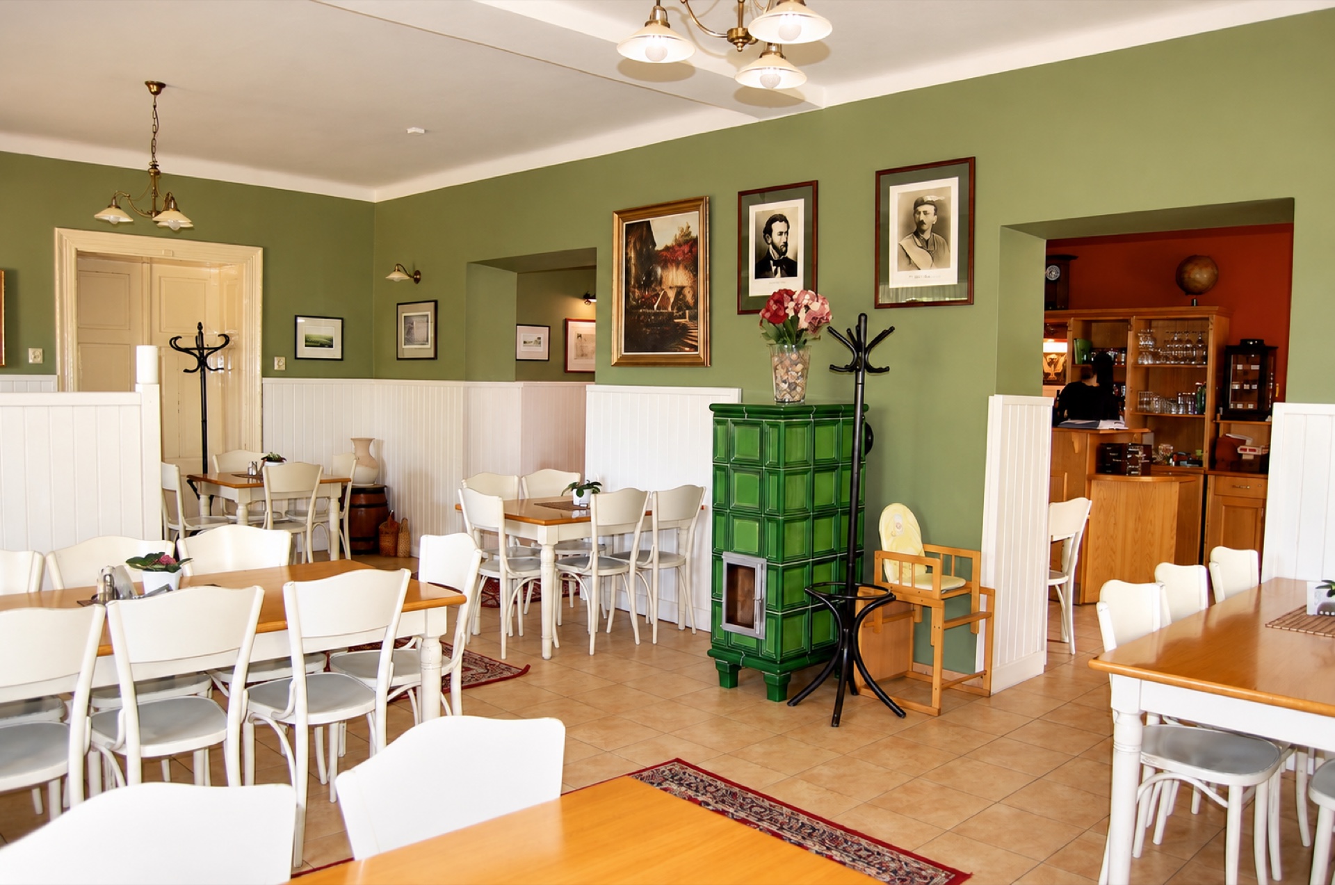 Interiér restaurace Sokolovna Pyšely